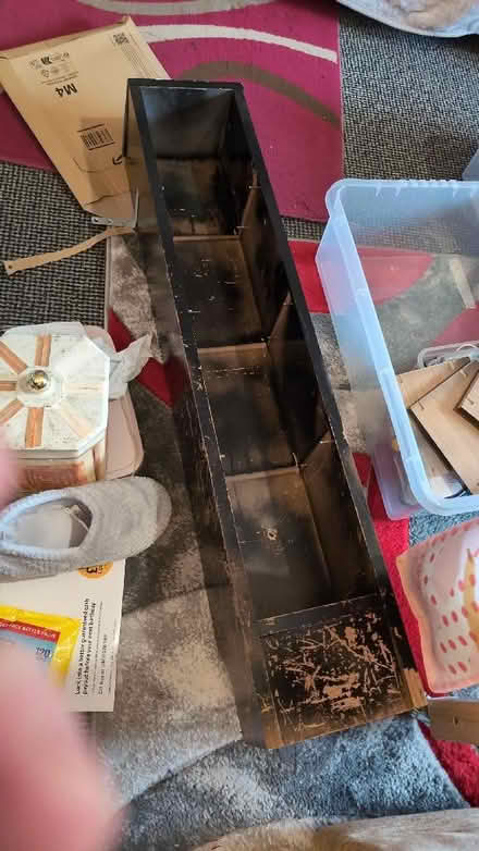 Photo of free One Black and Gold Coloured DVD Shelf (BD22) #1