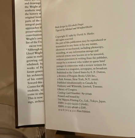 Photo of free Book of Frank Lloyd Wright designs (Mill Valley) #2