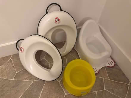 Photo of free 2 potties and 2 child toilet seats (GU31 Petersfield Heath) #1