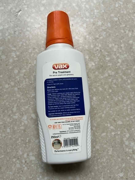 Photo of free VAX pre Treatment carpet cleaner (Kings Heath B14) #2