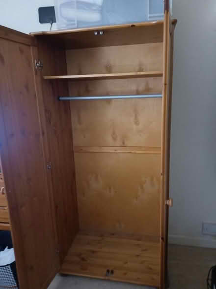 Photo of free Pine 2 door wardrobe (Marldon TQ3) #2
