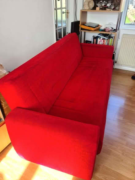 Photo of free Red sofabed with storage (Furzedown SW17) #1