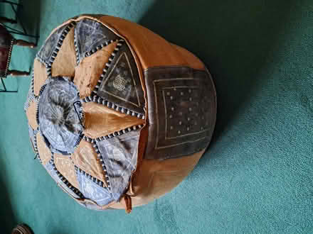 Photo of free Leather pouffe (Highfield NE39) #1