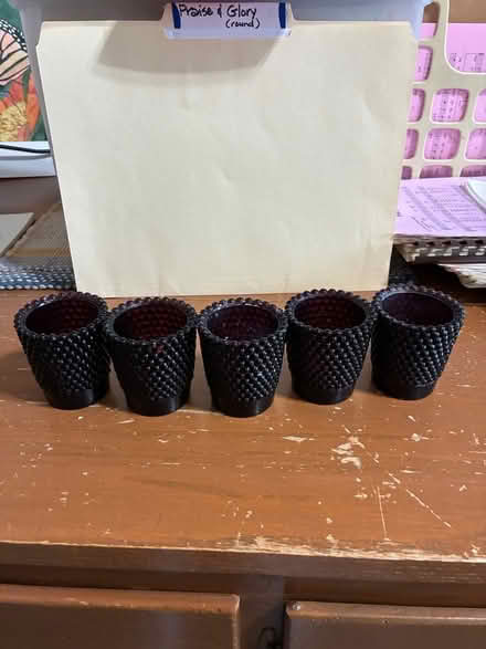 Photo of free 5 Dark votive candle holders (Los Altos) #1