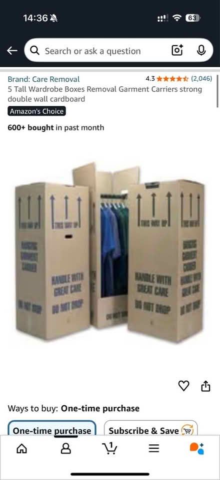 Photo of free Wardrobe boxes x 5 (SE1) #1