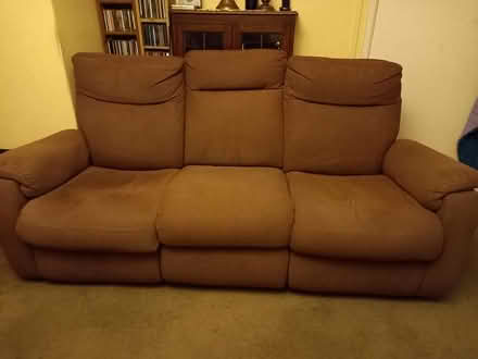 Photo of free 3 seater reclining sofa. (Gunby NG33) #1