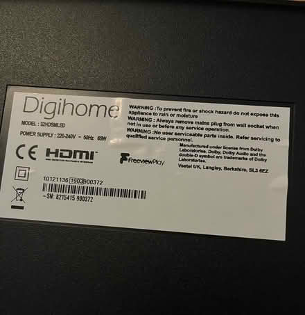 Photo of free TV Digihome LED (Drum Brae EH12) #4