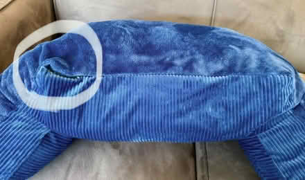 Photo of free Backrest pillow, blue corduroy (Near Roy Cloud elem. school) #2