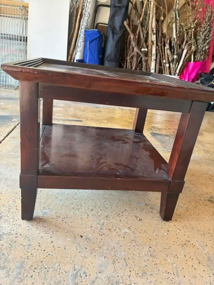 Photo of free Solid wood end table (Elmhurst (Rt 83 & St. Charles)) #1