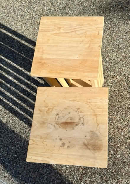 Photo of free Pair of unfinished wood stands (Near Roy Cloud elem. school) #2