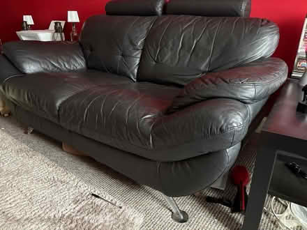 Photo of free Leather settee (Tyldesley) #1