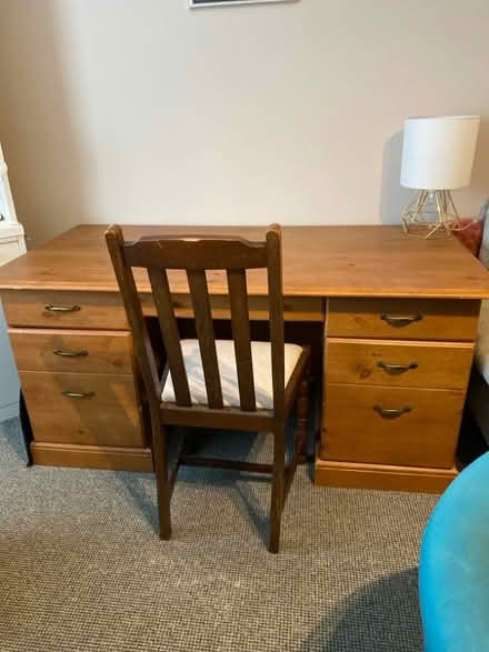 Photo of free Large pine desk (Sidley TN39) #1