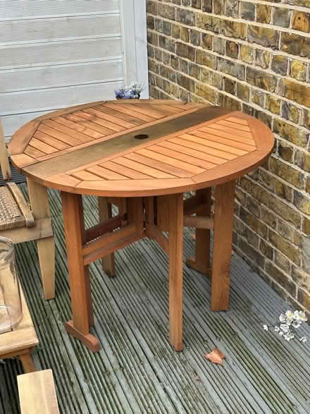 Photo of free Folding garden table with parasol (Kennington SE11) #2