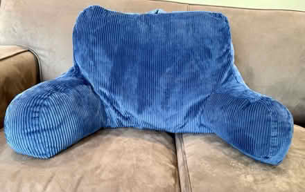 Photo of free Backrest pillow, blue corduroy (Near Roy Cloud elem. school) #1