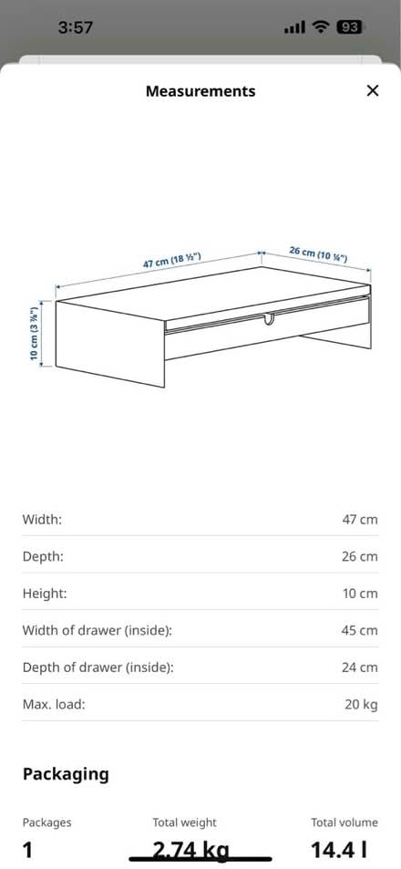 Photo of free Monitor stand with drawer (SL9 8EL) #4