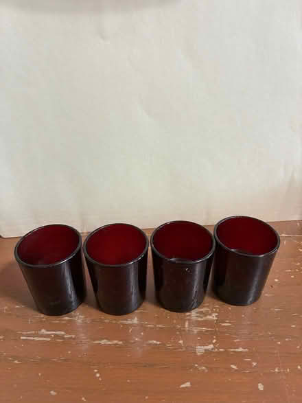 Photo of free 4 tiny red tea light candle holders (Los Altos) #1
