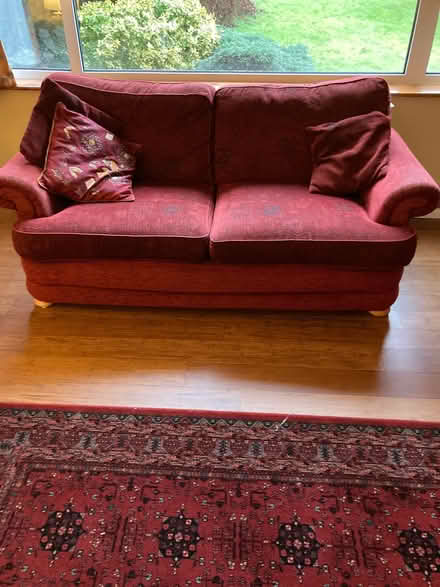 Photo of free 2 red sofas (Amber Valley DE56) #1