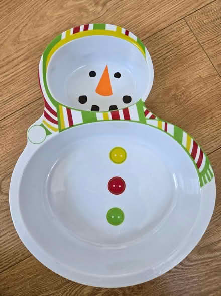 Photo of free Melamine snowman chips and dip tray (Tenleytown) #1