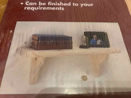 Photo of free Natural pine shelf with brackets (Abbots Langley (WD5)) #2