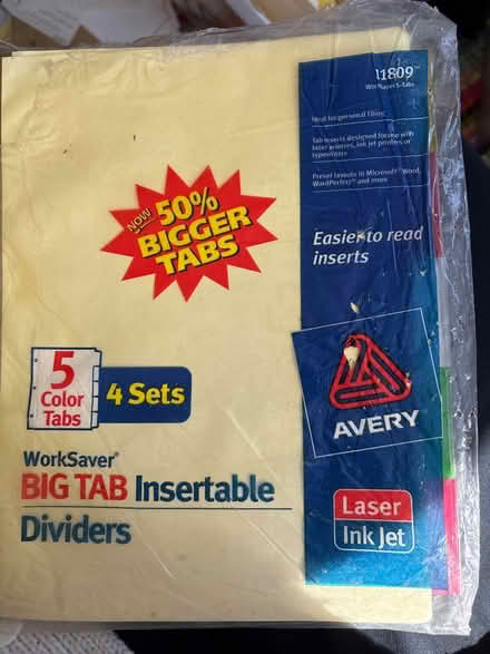 Photo of free Binder tabs (Ossining) #1