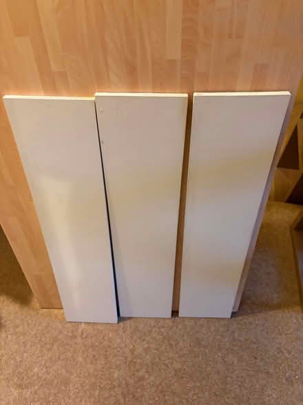 Photo of free 3 MDF shelves painted cream both sides (Poplars SG2) #1