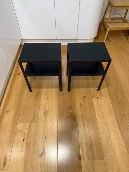 Photo of free Black metal IKEA nightstands/small tables (Hackney E8) #2