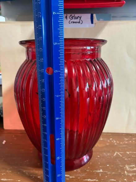 Photo of free 5 Red Glass flower Vases (Los Altos) #2