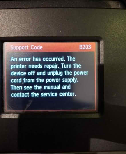 Photo of free Canon MG6650 printer with error code (Southborough TN4) #3