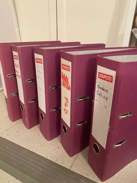 Photo of free A4 Purple Ring Binders (Epsom KT18) #1