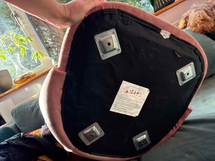 Photo of free Pink Velvet Chair without legs (Turnpike Lane, N22) #3
