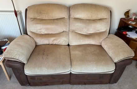 Photo of free 2 seat reclining sofa (St Ives PE27) #1