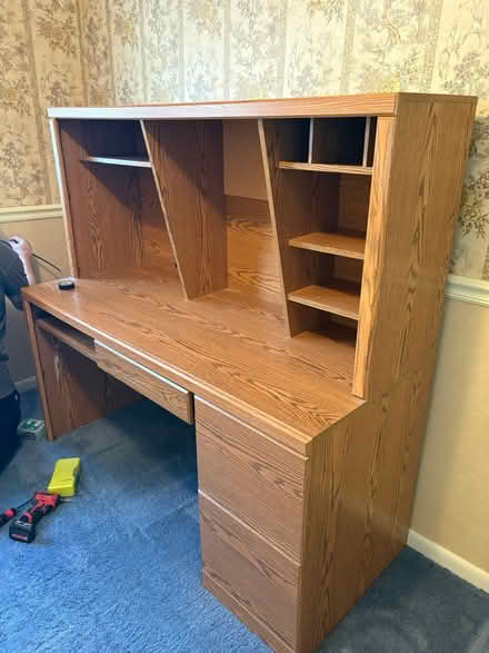 Photo of free Office desk, particle board, sturdy (Manassas, Va.) #2