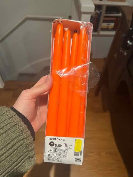 Photo of free 6 orange dinner candles (Chalk Farm NW3) #2