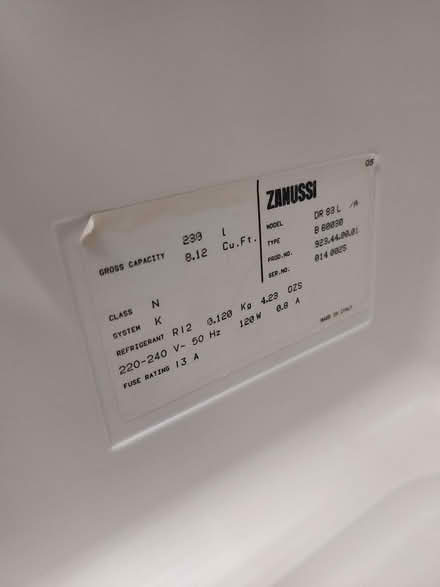 Photo of free Zanussi Freestanding tall fridge (Leverstock Green HP2) #4