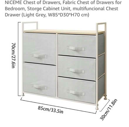 Photo of free Fabric Chest of Drawers (Willesden green) #1