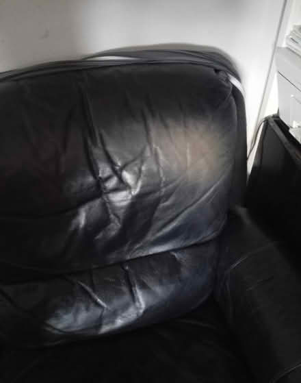 Photo of free blk leather recliner (Tudeley TN11) #1