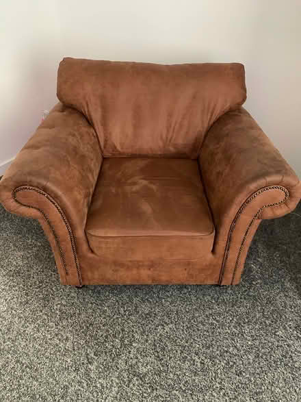 Photo of free Faux Leather Settee & armchair (New coseley village DY4) #2