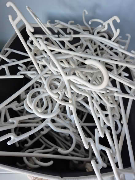 Photo of free Toddler white plastic hangers (Kt17 2qg) #1