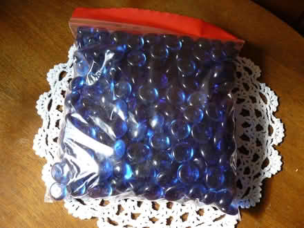 Photo of free Bag of new decorative blue pebbles (Woodside WD25) #1