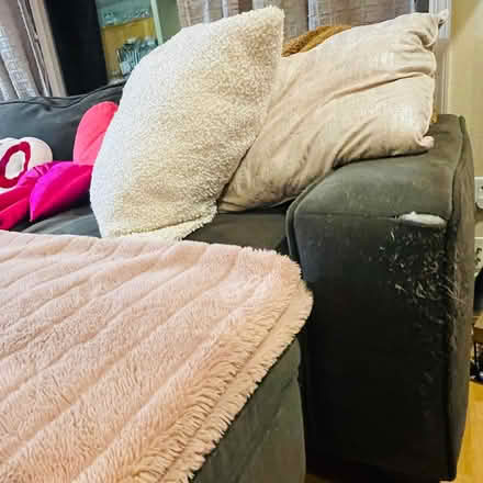 Photo of free Gray couch with storage ottoman (Aloha/beaverton) #3