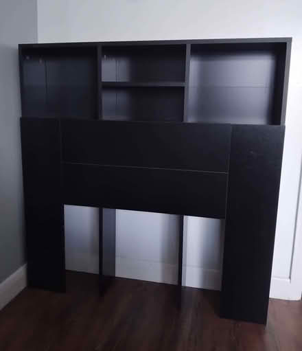 Photo of free Black freestanding Single bed headboard with storage (Portchester PO16) #2