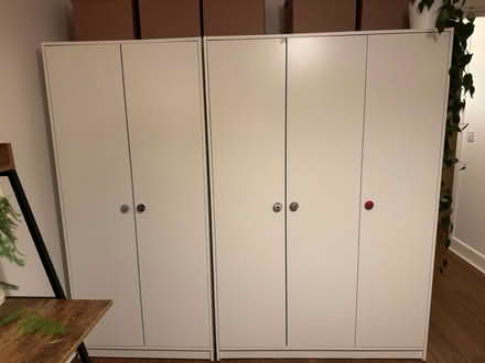 Photo of free 2 almost new ikea white wardrobes (AL1 st Albans station) #1