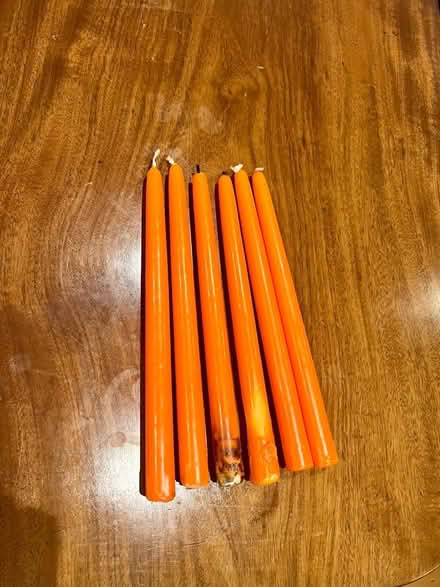 Photo of free 6 orange dinner candles (Chalk Farm NW3) #1
