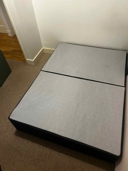 Photo of free Grey Double Divan Bed (Stockwell SW9) #1