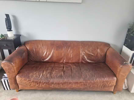 Photo of free Leather 3 seater couch ans 2 chairs (albany) #3