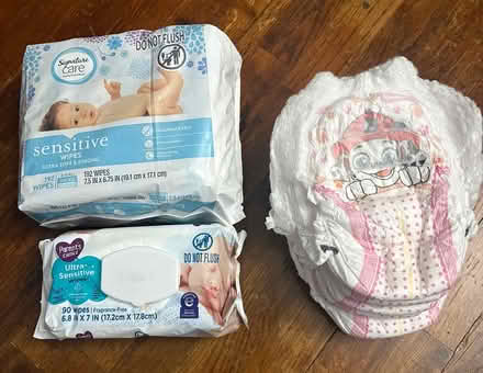 Photo of free Wipes for sensitive skin + pull-ups (East Medford) #1