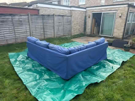 Photo of free Ikea L-Shaped sofa - Well used. (Frogmore GU17) #2