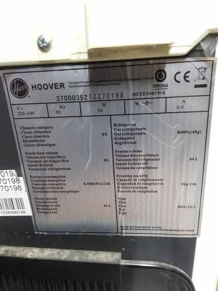Photo of free Hoover freezer drawers only (Killamarsh S21) #1