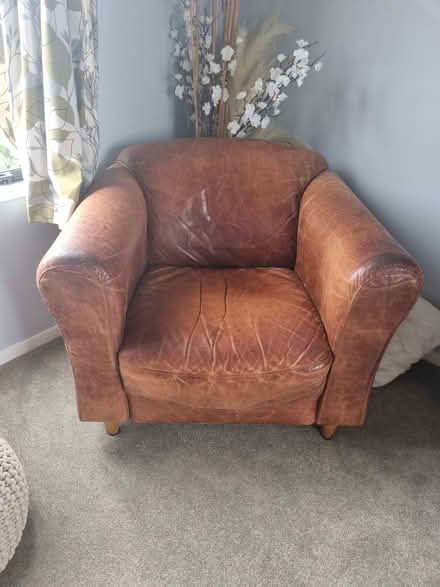 Photo of free Leather 3 seater couch ans 2 chairs (albany) #2