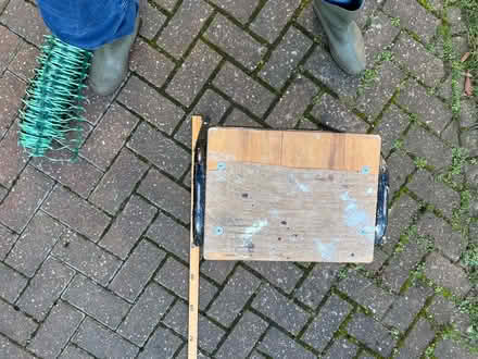 Photo of free Stool - wooden top, metal legs (Thame OX9) #2